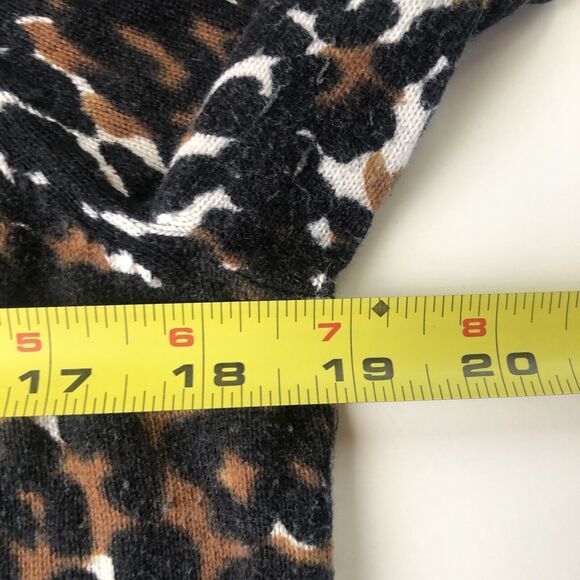 Talbots Petites Medium Womens Long Sleeve Cardigan Sweater Leopard Print - Picture 8 of 8